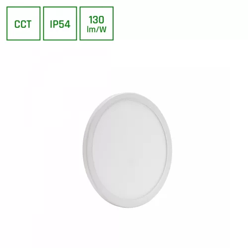 LED Mennyezeti lámpa, Függeszthető, CCT-s, NYMPHEA FLAT DUO, 24W, 3-4-6000K, 3100lm, 230V, IP54, 120°, 292x26 mm