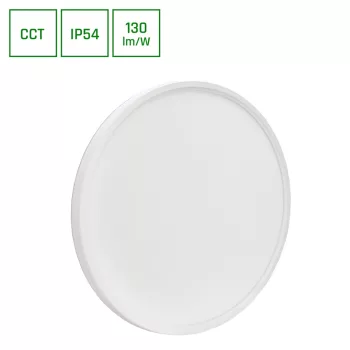   LED Mennyezeti lámpa, Függeszthető, CCT-s, NYMPHEA FLAT DUO, 36W, 3-4-6000K, 4700lm, 230V, IP54, 120°, 400x26 mm