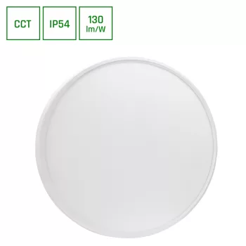   LED Mennyezeti lámpa, Függeszthető, CCT-s, NYMPHEA FLAT DUO, 48W, 3-4-6000K, 6200lm, 230V, IP54, 120°, 500x26 mm