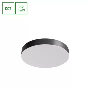   Spectrum LED mennyezeti lámpa, CCT, 24W, 3000-6000K, 2700lm, IP20, Fekete/fehér,Nymphea Optima Black