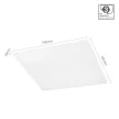 LED Panel, Süllyesztett, Algine, 3 év garancia, 40W, 4000K, 3600/4800lm, 120°, IP20, 595x595x25 [mm], 26000h, 230V, Alumínium/acél/műanyag