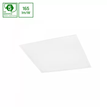   LED Panel, Süllyesztett, Algine, 5 év garancia, 26W, 4000K, 3900/4300lm, 120°, IP20, 595x595x32 [mm], 50000h, 230V, Alumínium/műanyag