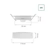   LED Panel 2in1 (falon kívüli/süllyesztett) Algine, 6W, 3000K, 550/750lm, 110°, IP20, 115x35 [mm], 17000h, kivágási méret: 95 [mm], 230V, Műanyag