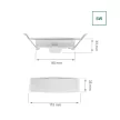 LED Panel 2in1 (falon kívüli/süllyesztett) Algine, 6W, 3000K, 550/750lm, 110°, IP20, 115x35 [mm], 17000h, kivágási méret: 95 [mm], 230V, Műanyag
