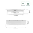 LED Panel 2in1 (falon kívüli/süllyesztett) Algine, 12W, 3000K, 1200/1500lm, 110°, IP20, 170x35 [mm], 17000h, kivágási méret: 145 [mm], 230V, Műanyag