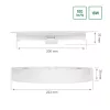   LED Panel 2in1 (falon kívüli/süllyesztett) Algine, 18W, 4000K, 1750/2200lm, 110°, IP20, 223x35 [mm], 17000h, kivágási méret: 200 [mm], 230V, Műanyag