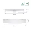 LED Panel 2in1 (falon kívüli/süllyesztett) Algine, 18W, 3000K, 1750/2200lm, 110°, IP20, 223x35 [mm], 17000h, kivágási méret: 200 [mm], 230V, Műanyag
