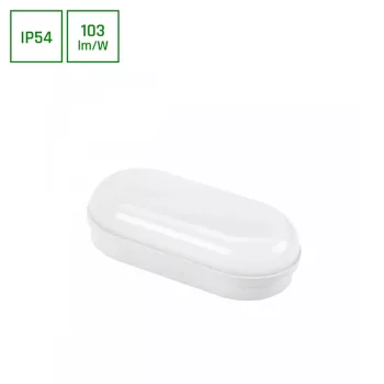   LED Lámpa, Fehér, Ovális, TECHNIK LAMP, 8W, 4000K, 820lm, IP54, 157x80x46 [mm], 17000h, 120°, 230V