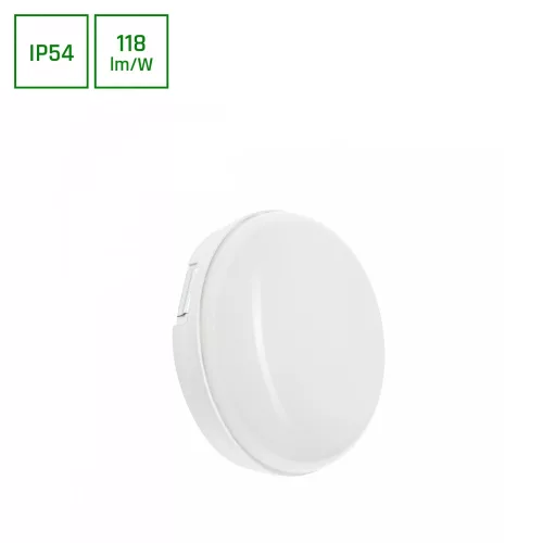 LED Lámpa, Fehér, Kerek,TECHNIK LAMP, 8W, 4000K, 850/940lm, IP54, 140x48 [mm], 17000h, 120°, 230V