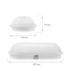   LED Lámpa, Fehér, Ovális, Mozgásérzékelővel,TECHNIK LAMP, 20W, 4000K, 2100/2300lm, IP54, 270x145x75 [mm], 17000h, 120°, 230V