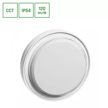    LED mennyezeti/fali lámpa, Kerek, Pastilo, 10W, 2700/4000/6000K, 1200lm, 230V, IP54, CCT, 180x47 mm
