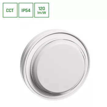    LED mennyezeti/fali lámpa, Kerek, Pastilo, 15W, 2700/4000/6000K, 1800lm, 230V, IP54, CCT, 221x47 mm