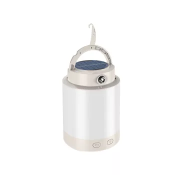    Szolár LED Kemping Lámpa+PowerBank, Campo, Állítható fényerősség,3000-3500-6500K, 3,7V, IP20, WW/CW/RGB, 121x168 (121x140 + 96x48) mm