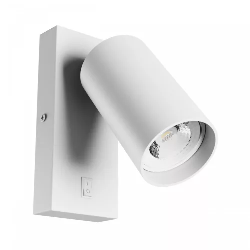 Spectrum oldalfali lámpa kapcs., GU10 max 10W, 230V, IP20, fehér, kerek,