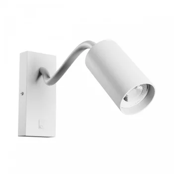   Spectrum Oldalfali lámpa kapcsolóval, flexibilis, GU10, Max. 10W, IP20, Fehér, Squalla Variosa Flexi