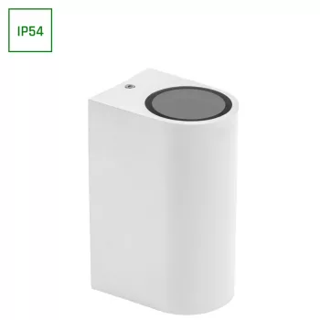   Spectrum oldalfali lámpa, kétirányú, 250V, IP54, GU10, 150x73x95mm, Fehér, max 2x6W LED