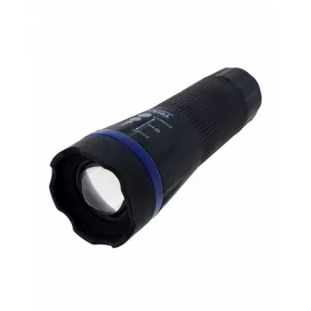 Trixline kézi zseblámpa zoommal, LED, Kék