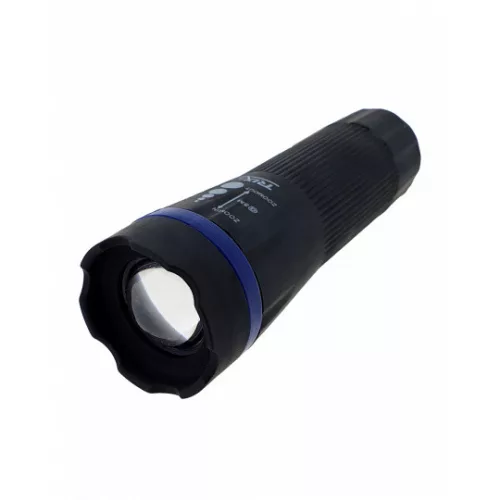Trixline kézi zseblámpa zoommal, LED, Kék