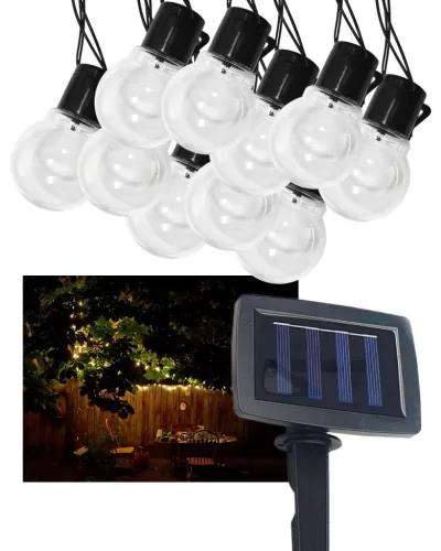 TRX Szolár LED Lámpa, IP44, 2V 60mA, 1,2V, 2m, lánc/füzér