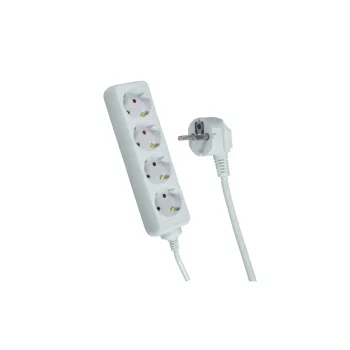 Trixline Hosszabbító 4 aljzat, SCHUKO, 3M