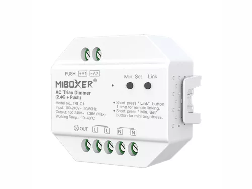 TRI-C1, Triac dimmer fényerőszabályzó vezérlő (100-240V - 1.36A) 1 csatornás