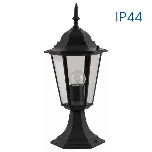 Vivalux Kerti lámpa E27, IP44, 150x150x430mm, felületre szerelhető, SS001/BK,