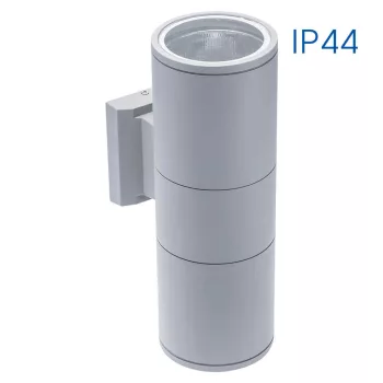   Vivalux LED kültéri fali lámpa, 2xE27, szürke, henger forma, IP44, 4000K, York
