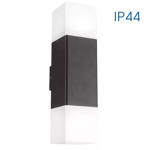 Vivalux LED dupla fali lámpa, 2xE27, fekete, IP44, SAPORO