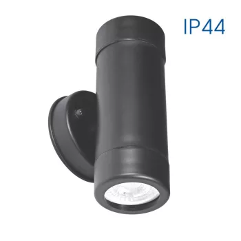   Vivalux oldalfali lámpa 2*GU10, max 2*35W, IP44, fekete, Navara