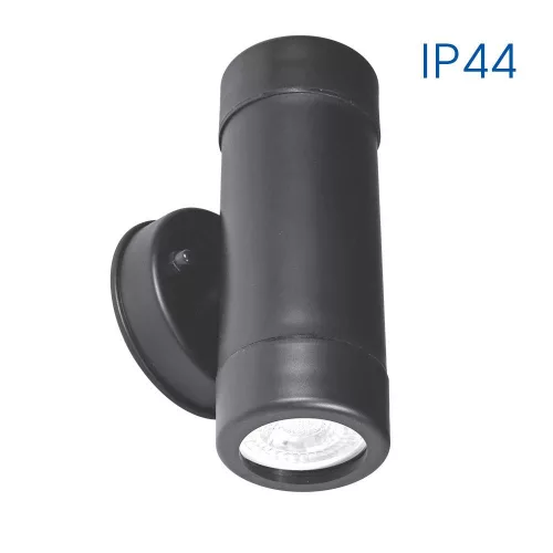 Vivalux oldalfali lámpa 2*GU10, max 2*35W, IP44, fekete, Navara
