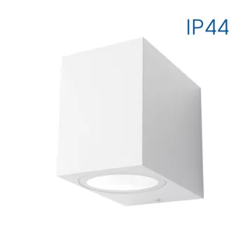   Vivalux LED homlokzati lámpa, 1xGU10, fehér, kocka forma, IP44, 4000K, PORTO