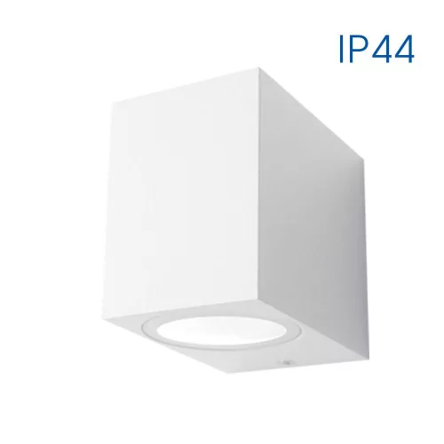 Vivalux LED homlokzati lámpa, 1xGU10, fehér, kocka forma, IP44, 4000K, PORTO