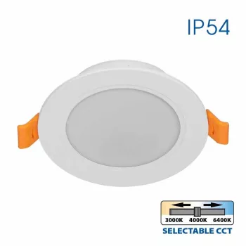   Vivalux led panel, 9W,  kapcsolóval állítható színhőmérséklet, 3000-6400K, IP54, 750-770lm, kerek, süllyesztett, Vera