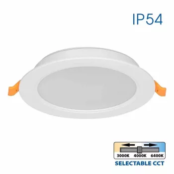   Vivalux led panel, 12W,  kapcsolóval állítható színhőmérséklet, 3000-6400K, IP54, 980-1050lm, kerek, süllyesztett, Vera