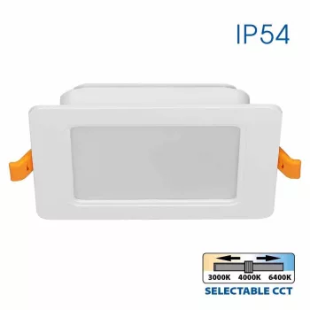   Vivalux led panel, 9W,  kapcsolóval állítható színhőmérséklet, 3000-6400K, IP54, 750-770lm, kocka, süllyesztett, Kapi