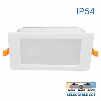   Vivalux led panel, 12W,  kapcsolóval állítható színhőmérséklet, 3000-6400K, IP54, 980-1050lm, kocka, süllyesztett, Kapi