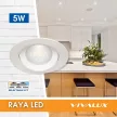 Vivalux beépthető Spot, Állítható fej, 5W, CCT kapcsoló, 3-6400K, fehér, RAYA