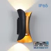   Vivalux LED oldalfali lámpa, 10W, 3000-6400K, CCT, IP65, fekete/arany, Boston     