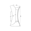 Vivalux LED oldalfali lámpa, 10W, 3000-6400K, CCT, IP65, fekete/arany, Boston     
