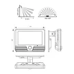 Vivalux LED reflektor, napelemes, 5W, 500lm, 4000K, IP54, fekete, Arad