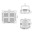 Vivalux Szolár Led reflektor, IP44, 120°, 850lm, 170X150X50mm, 3-4-6400 K, 