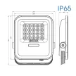 Vivalux reflektor napelemmel HECTOR Szolár LED, 50W, 6400K, 420lm, IP65,    2 év garancia, Nyalábszög 120º, ABS fekete