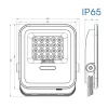   Vivalux reflektor napelemmel HECTOR Szolár LED, 100W, 6400K, 850lm, IP65, 2 év garancia, Nyalábszög 120º, ABS fekete
