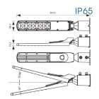Vivalux vízálló LED lámpatest, STRADA, 50W, 6400K, 5000lm, IP65, 2 év garancia, Nyalábszög 90º/120º, alumínium, fekete  