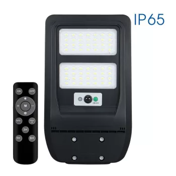   Vivalux Szolár LED lámpatest Rex, 50W, 6400K, 700lm, IP65, 2 év garancia, Nyalábszög 100º,  ABS fekete