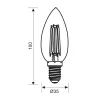   Vivalux Led Premium Filament fényforrás, E14, BF35, 7W, 960lm, 3000K, 230V, 360°, Ø35x100mm, átlátszó, Gyertya, 5 ÉV GARANCIA