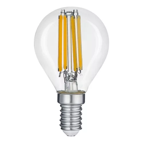 Vivalux Led Premium Filament fényforrás, E14, GF45, 7W, 960lm, 3000K, 230V, 360°, Ø45x72mm, átlátszó, Kisgömb,5 ÉV GARANCIA