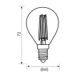 Vivalux Led Premium Filament fényforrás, E14, GF45, 7W, 960lm, 4000K, 230V, 360°, Ø45x72mm, átlátszó, Kisgömb,5 ÉV GARANCIA