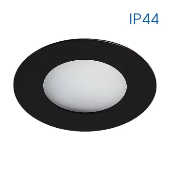  Vivalux Led Spot, 2W, 4000K, 150lm, 230V, IP44, Ø65x14mm, Furat: 58mm, Kerek, Fekete, OLI LED