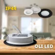 Vivalux Led Spot, 2W, 4000K, 150lm, 230V, IP44, Ø65x14mm, Furat: 58mm, Kerek, Fekete, OLI LED